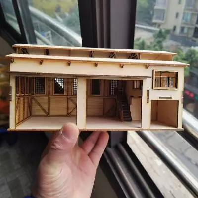 DIY 1:64 Dollhouse Miniatures Wood Unfinished Garage Storehouse Farm KIT House • $25.99