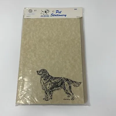 Vintage Pet Goods Golden Retriever Dog Stationery Letter Writing Set NOS Paper • $14.99