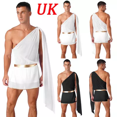 UK Men's Halloween Costume Ancient Greek Roman Toga Caesar Cosplay Fancy Dress • £16.99