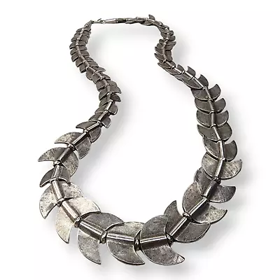 Vintage Sterling Silver 925 Heavy Chunky Vertebrae Style Necklace 24 Inches • $495.99