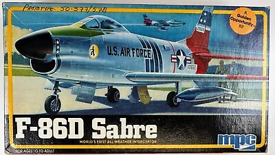 F-86D Sabre 1:72 MPC 1-4101 Complete Unassembled Model Kit Open Box • $9.97