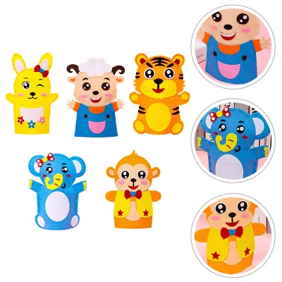 5 Sets Hand Puppet Materials Kids Party Favors Stuffed Animals For Kids • £10.52