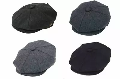 Peaky Blinders Hat Newsboy Flat Cap Herringbone Tweed Wool Baker Boy Gatsby • £11.99