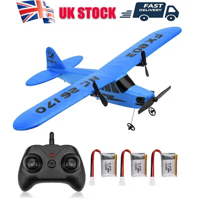 RC Airplane FX-803 RTF RC Plane 2.4GHz 2CH Built-in 6-Axis Gyro EPP Remote NEW • £19.99