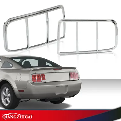 Pair Chrome Taillight Tail Light Bezel Covers Fit For 2005-2009 Ford Mustang NEW • $44.10