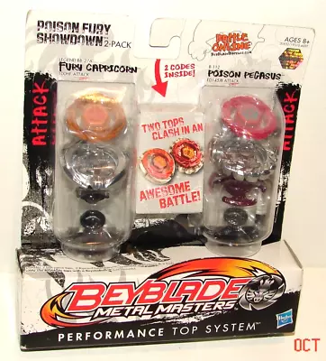 Hasbro BEYBLADE Metal Masters Poison Fury Showdown 2-Pack PERFORMANCE TOP SYSTEM • $95