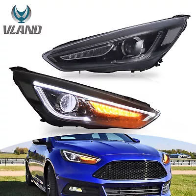 VLAND LED Headlights DRL For 2015-2017 2018 Ford Focus Sequential Indicator Set • $399.99