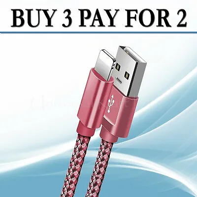 Heavy Duty USB Charger Sync Wire Cable Lead For IPhone 11 XR XS 8 7 6s IPad AIR • £3.89
