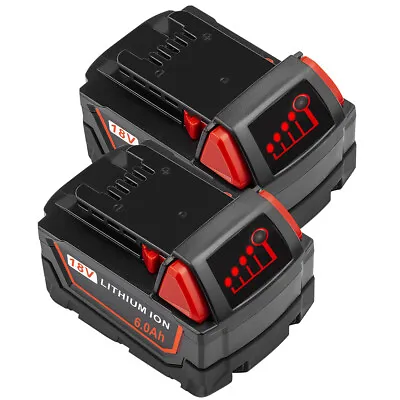 6.0Ah Replacement Battery Charger For Milwaukee For M18 48-11-1860 48-11-1890  • £16.69