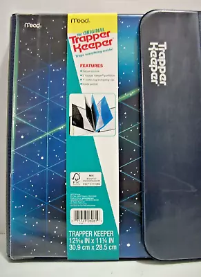 Original MEAD Trapper Keeper Binder OUTER SPACE Retro Geometric Portfolio Coll. • $12.99