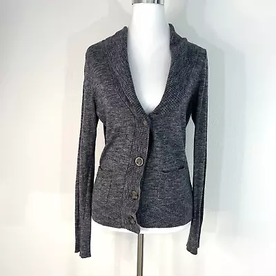 Mossimo Womens Sweater M Gray Long Sleeve V Neck Cardigan • $10.12