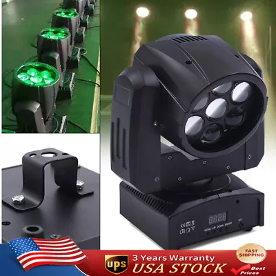 7X12W RGBW Moving Head Stage Lighting LED Wash DMX Beam Disco Party DJ Light • $125.40