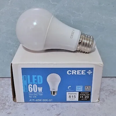 CREE Exceptional Series 60W Day Light (5000K) A19 Dimmable LED A19-60W-50K-U1 • $14.95