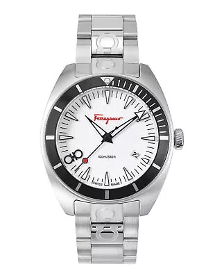 Ferragamo Mens Ferragamo Experience Stainless Steel 41mm Bracelet Fashion Watch • $249