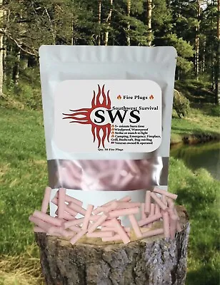 Southwest Survival Fire Starting Plugs (50) - Bushcraft Camping Bugout Bag  • $12.99