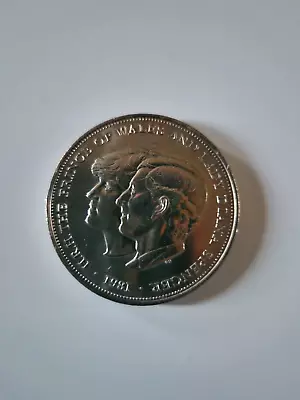 1981 Prince Charles And Lady Diana Royal Wedding Commemorative Silver Crown Coin • £500