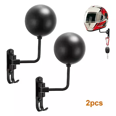 2pcs Motorcycle Helmet Holder Hook Jacket Bag Display Rack Wall Mount Hanger • $28.99