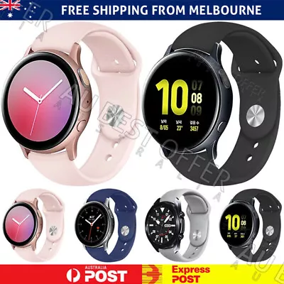 Galaxy Watch Active 2 44 40mm Silicone Bracelet Sports Band Strap For Samsung AU • $4.99