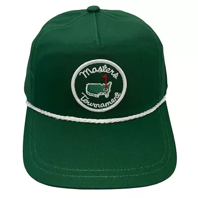 2024 Masters Tournament Green Vintage Logo Embroidered Rope Snapback Hat Augusta • $74.99