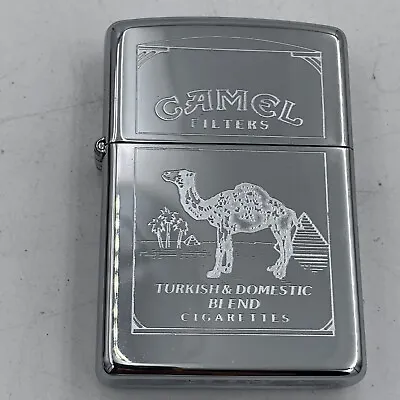 VTG New Sticker  Sealed Zippo Cigarette Lighter Camel Engraved Advertising Rare • £112.77