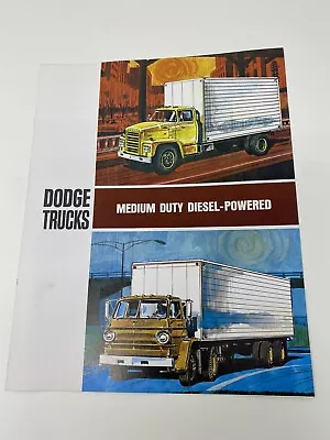 Dodge Trucks Cab Medium Duty Diesel Powered Advertising Booklet Vintage 1968 • $22.28