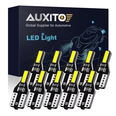 AUXITO T10 194 LED License Plate Light Bulbs 6000K Super Bright White 168 2825 • $8.49