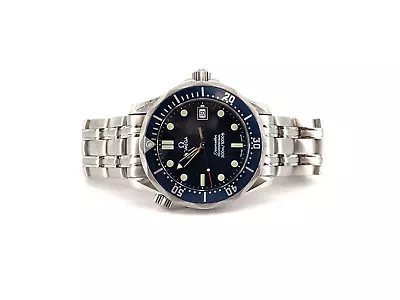 OMEGA Seamaster Blue Dial Stainless Steel James Bond Automatic Watch 36MM • $2399.99