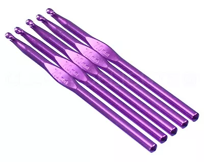 10 Pack - Size K/L / Size 10.75 Aluminum Crochet Hooks - 6  - 7mm - Knitting • $14.99