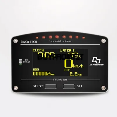 SINCOTECH DO907 Racing Dashboard Sensor Kit Car Race Dash Gauge Meter 11000RPM • $131.47