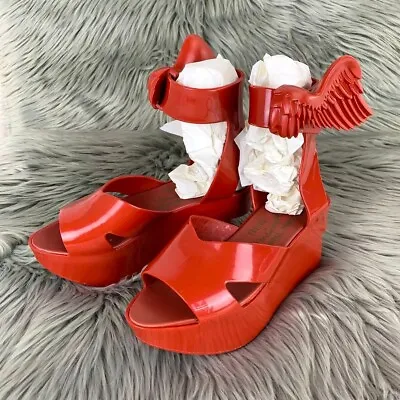 Vivienne Westwood Rocking Horse Wing Anglomania Melissa Red 22.5 Cm Sandals • $430