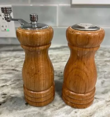 Vintage Olde Thompson Salt Shakers And Pepper Mill Grinder • $15