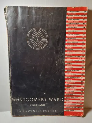 Vintage 1936 1937 Montgomery Ward Fall And Winter Mail Order Catalog Portland • $39.99