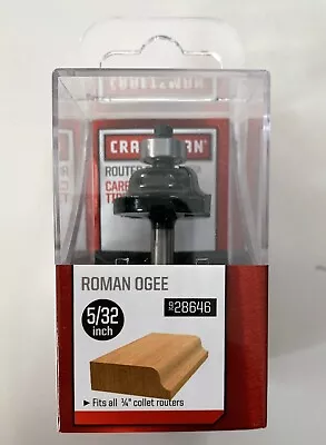 Craftsman 5/32  Roman Ogee Carbide Tipped Router Bit 28646 9-28646 1/4  Shank • $12.99