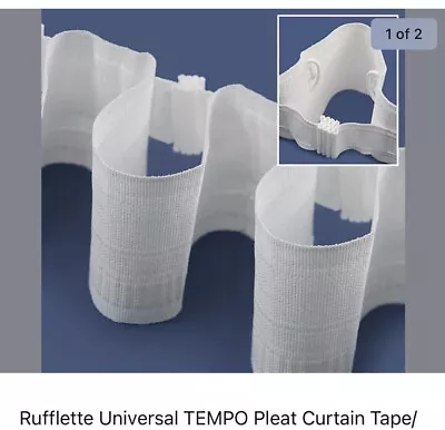 £3.50 • Buy Curtain Tape 78mm Rufflette Soft Folds Per Metre