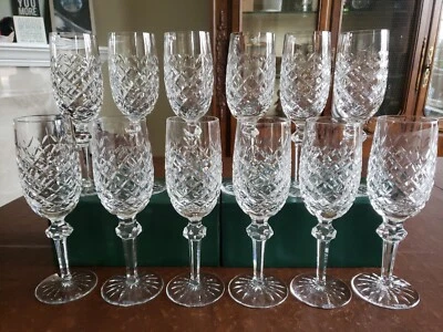 $960 • Buy Waterford Crystal Powerscourt 8 1/8  Champagne Flutes- Set Of 12 Made In Ireland