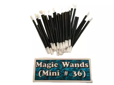 36 MINI MAGIC WANDS Tiny 4  Plastic Magician Trick Set Prop Black White Tips Toy • $16.95