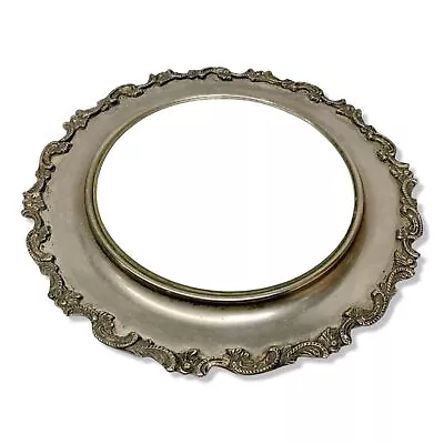 Vintage Silverplate Vanity Display Mirror Footed • $175