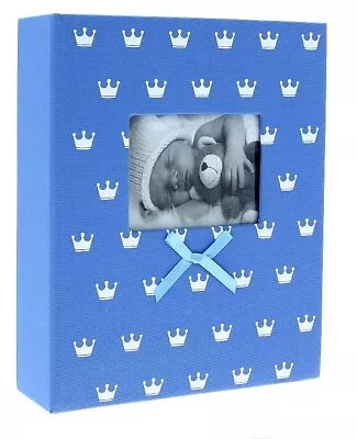 Blue Slip In Photo Album 200 6 X 4  Photos New Baby Boy Keepsake Birthday Gift • £11.99