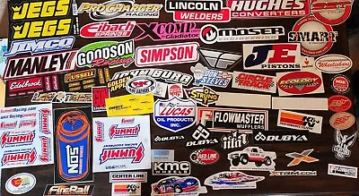Lot Of 61 Automotive Racing Decals Stickers  HOOKER EDELBROCK SIMPSON + More • $20