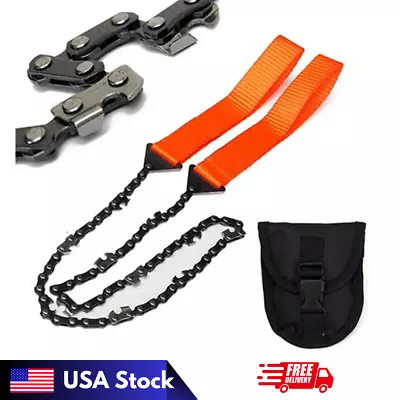 Pocket Rope Chain Saw Outdoor Camping Survival Chainsaw Logging Hand Zipper Saw • $9.79