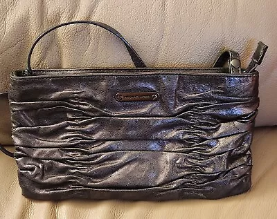 Michael Kors Metallic Pewter Gray Webster Clutch Crossbody Purse • $29.99