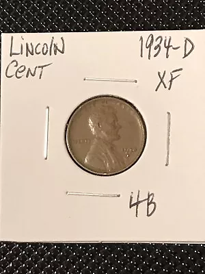 1934-D Lincoln Cent XF • $3.55