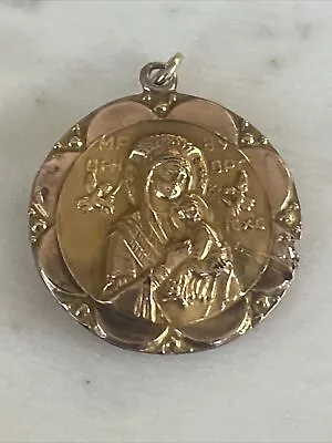 Gold Filled Jesus Christ Mary Religious Gf Charm Pendant Jewelry 7.6 Grams  ❤️ • $225