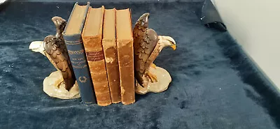 Vintage Ceramic Bald Eagle Bookends Japan 1960's Very Nice! • $28