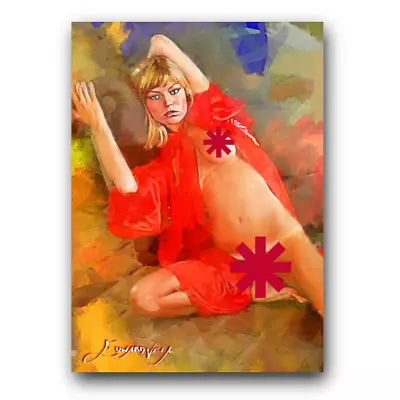 Monique St. Pierre #4 Art Card Limited 16/50 Edward Vela Signed (Censored) • $2.99