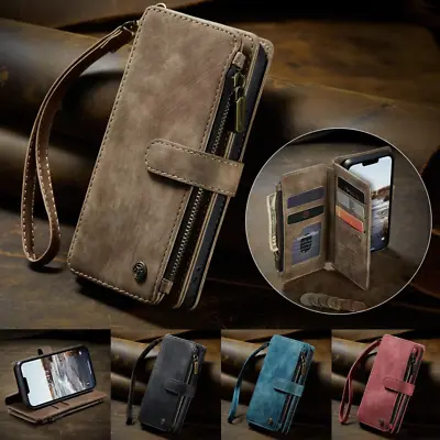 For IPhone 15 14 13 12 11 Pro Max XR X 8/7 Case Zipper Leather Wallet Flip Cover • $18.69