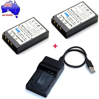 AUS Battery / Charger For BLS5 Olympus Evolt E-400 E-410 E-420 E-450 E-600 E-620 • $21.88