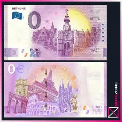 0 Euro Souvenir BETHUNE FRANCE Test Fantasy Banknore Note 0 Euro • £6