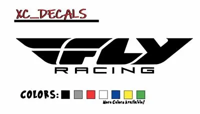 FLY Racing (x2) Pair Vinyl Logo Decal Sticker Graphics Motocross Racing ATV • $4.50