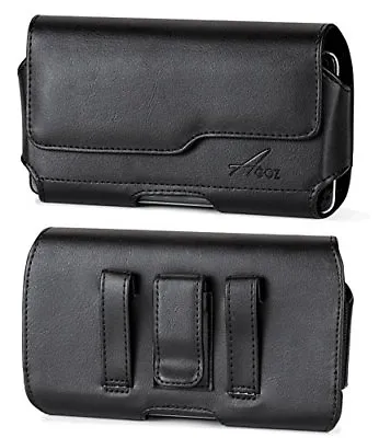 $11.89 • Buy OEM AGOZ Premium Leather Belt Clip Case Pouch Holster W/ Otterbox Commuter On